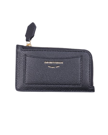 Shop EMPORIO ARMANI  Portacarte: Emporio Armani portacarte zip around MyEA.
Rifinitura stampa cervo.
Tinta unita.
Logo serigrafato.
Chiusura zip around.
Tasca frontale aperta.
Dimensioni: 13 x 7,5 x 0,5 cm-
Composizione: 100% Poliestere.
Made in China.. EW000367 AF11953-UC001